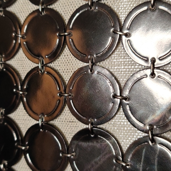 LIMITED EDITION! Coach Bonnie Cashin White & Silver Metallic Medallion Bag 13376 - Picture 2 of 16